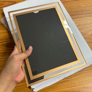 🔥พร้อมส่ง🔥กรอบรูป กรอบรูปคริสตัล ขอบเงิน/ทอง กรอบรูปกระจก กรอปรูปมินิมอล กรอบรูปตั้งได้ กระจกแนวตั้งและนอน ราคา/ชิ้น