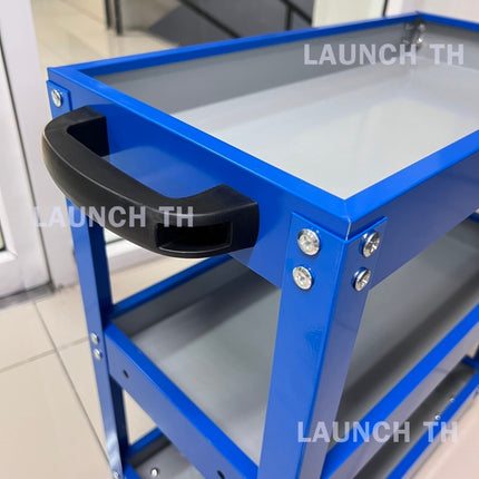 LAUNCH  Trolley 3 Layer Small Blue White Mini ชั้นวางเครื่องมือ 3 ชั้นสีฟ้า ไซส์เล็ก เหล็กหนา