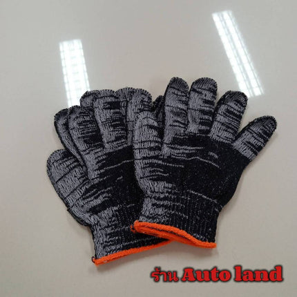 🔥พร้อมส่ง🔥ถุงมือกันลื่น ถุงมือผ้า ถุงมือทอผ้าฝ้าย อย่างหนา มีหลายแบบให้เลือก (สีขาว/สีเทา/สีลาย) ราคา/12คู่  สินค้าในไทย